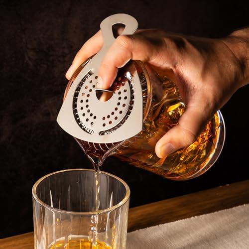 Cork & Mill Cocktail Mixing Glass Set, 24 oz Crystal Bar Tool Kit