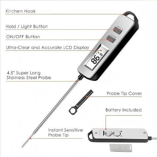 Digital Meat Thermometer, Paysean Instant Read Food Thermometer - Image 4