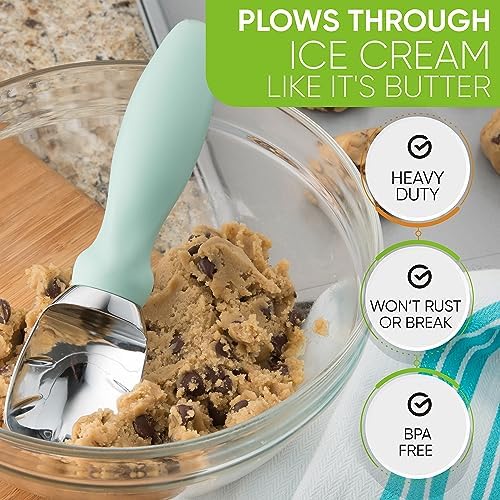 Spring Chef Professional Ice Cream Scoop & Stainless Steel Swivel