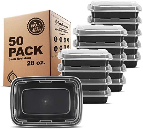 Freshware Meal Prep Containers 1 Compartment Food Storage Containers