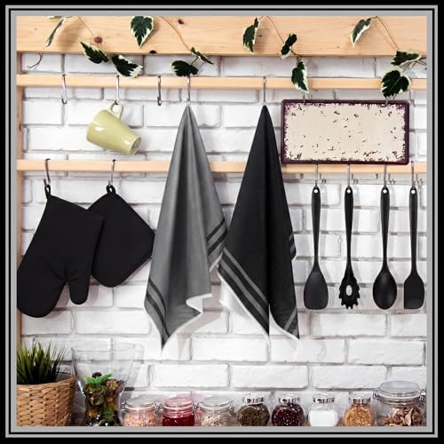 37 Pcs Black Kitchen Decor and Accessories Set Include