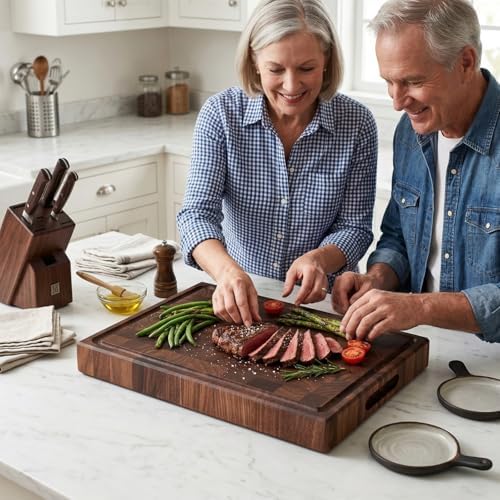 muso wood Black Walnut End Grain Cutting Board, 16 x 12 in