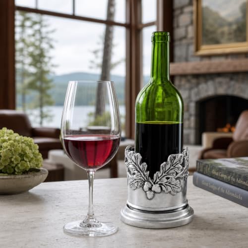 Arthur Court Forest Oak Leaf Wine Coaster Sand Cast Aluminum 6 Inch