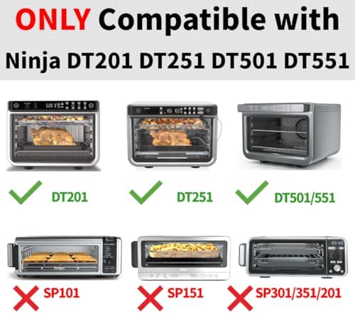 4 Pcs Liners and 1 Pack Replacement Crumb Tray Pan for Ninja DT201