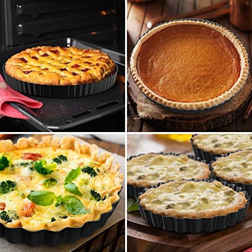 Tart Pan with Removable Bottom, Set of 5, by Zerodish - Non-stick