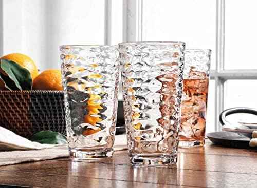 Glaver's Drinking Glasses Set of 4 Highball Glass Cups, 17 Oz. Basic