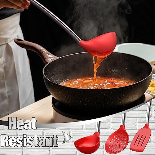 Umite Chef Kitchen Utensil Set, 34-Piece, Red