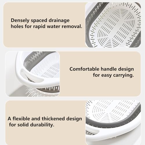 2-Pack Collapsible Silicone Colander Strainer, Kitchen Sink Basket