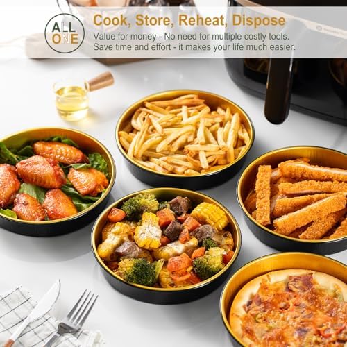7 Inch Air Fryer Foil Pans, 20 Pack, 24.5oz Round