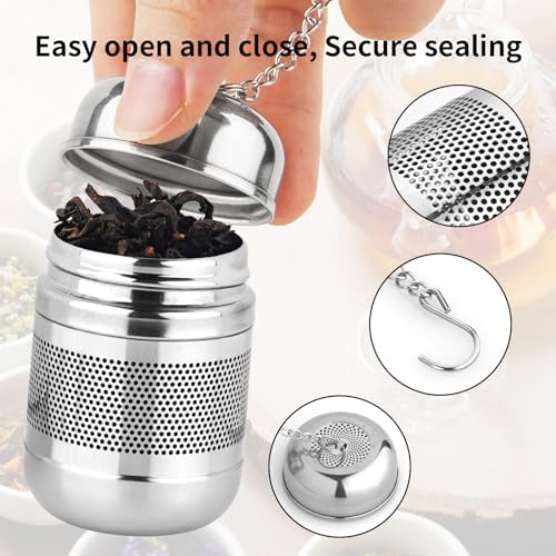 Fri4Free 2PCS Fine Mesh Stainless Steel Tea Infusers with Chain Hook &