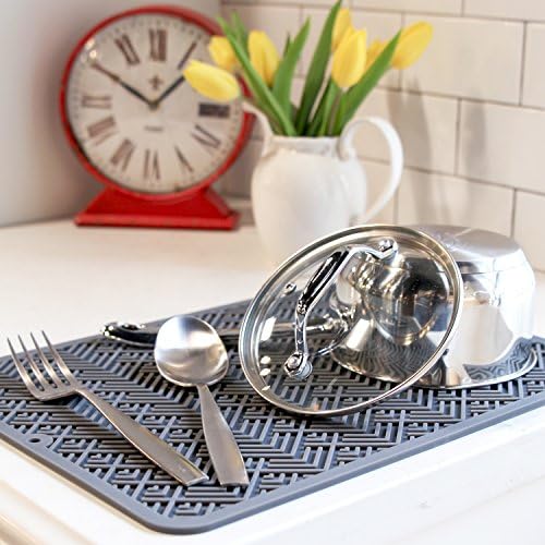 S&T INC. Silicone Dish Drying Mat or Trivet for Kitchen Durable, Heavy
