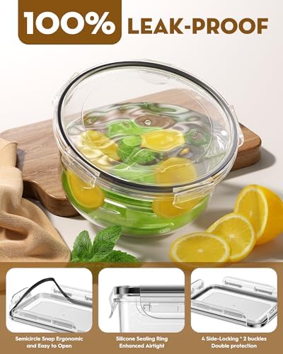 BiuLeon 40 PCS Food Storage Containers, BPA-free Plastic