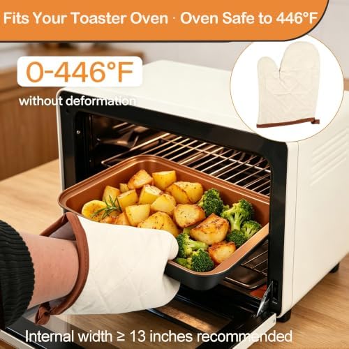 Baking Pans Set 6-Pieces, Non Stick Bakeware Sets for Baker, Golden