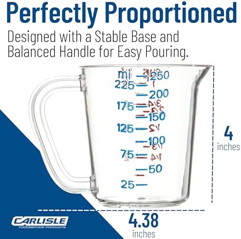 Carlisle FoodService Products 4314107 Commercial Plastic Measuring