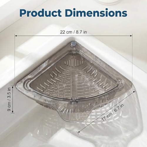 Magnetic Corner Sink Strainer Basket, 2026 New Upgraded Corner Sink