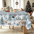 Christmas Cardinal Snowman Pine Rectangle Table Cloth 60x84inch