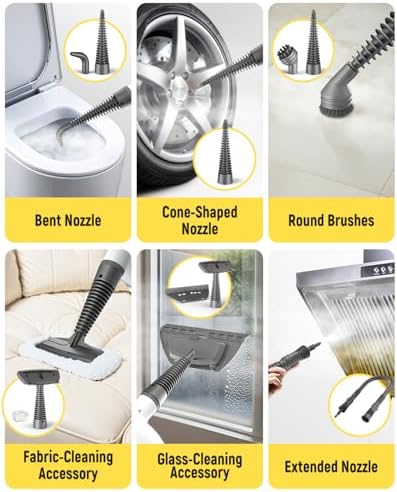 Suu66 Handheld Steam Cleaner, 500mL Tank, 19PCS Accessories