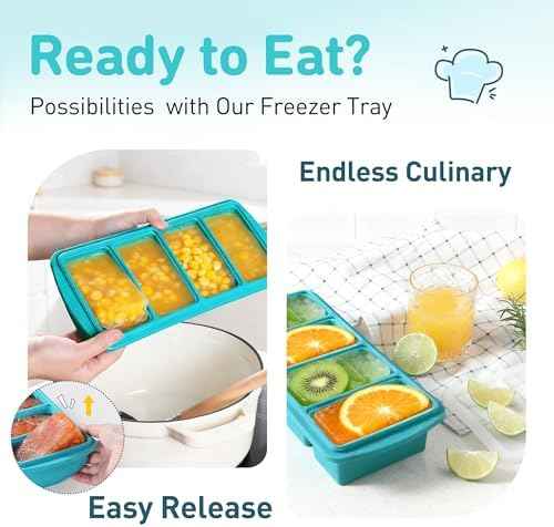 Silicone Freezer Tray With Lid Soup Freezer Container Molds with Steel