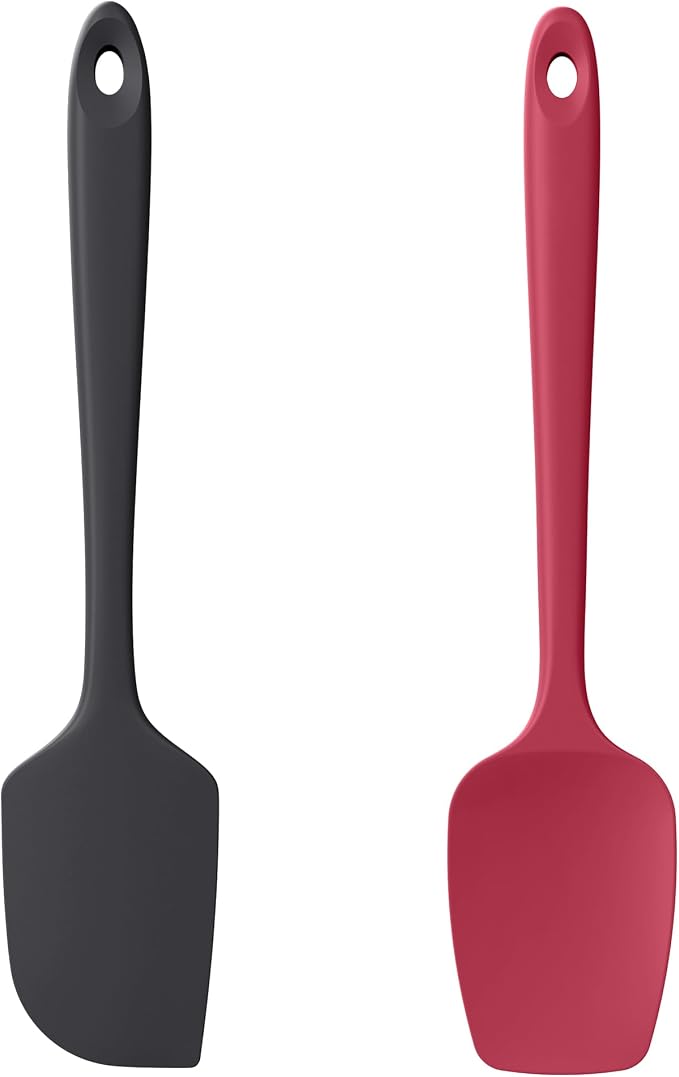 Silicone Flat Spoon Spatula Set, Luxiwise 600ºF Heat Resistant Kitchen Baking by Unknown