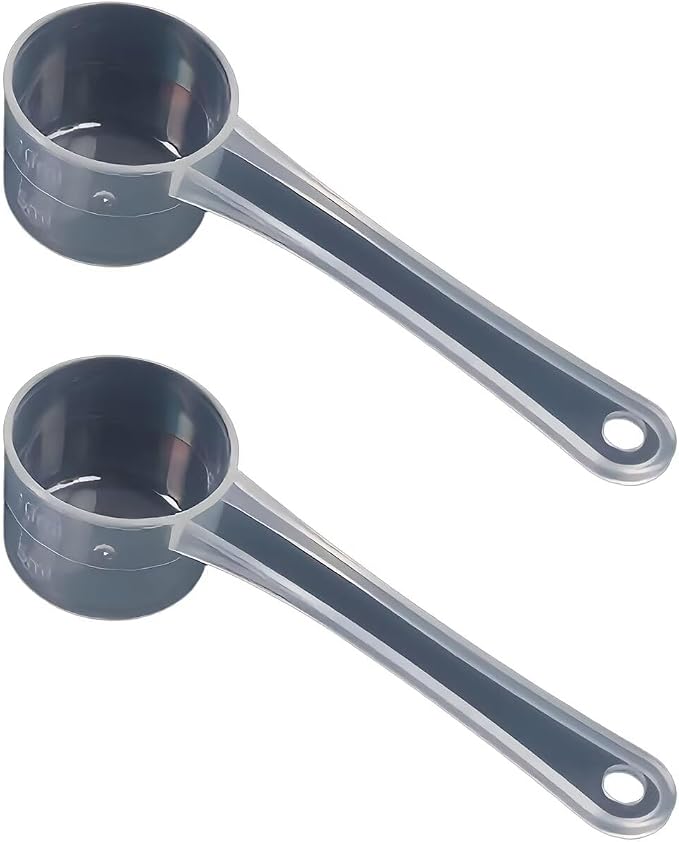 2-Pack Transparent 5 Gram 10 ML Teaspoons Measuring Spoons Scoop by Unknown