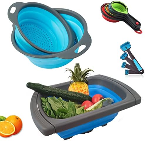 New Version 11Pack Silicone Kitchen Strainer Collapsible Colander with