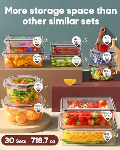 60 PCS Food Storage Containers with Lids