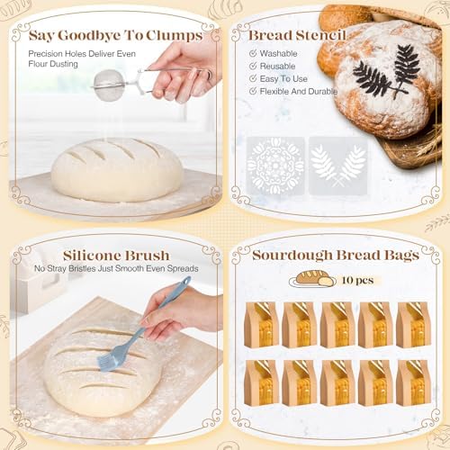 Sourdough Starter Kit with Bread Proofing Basket