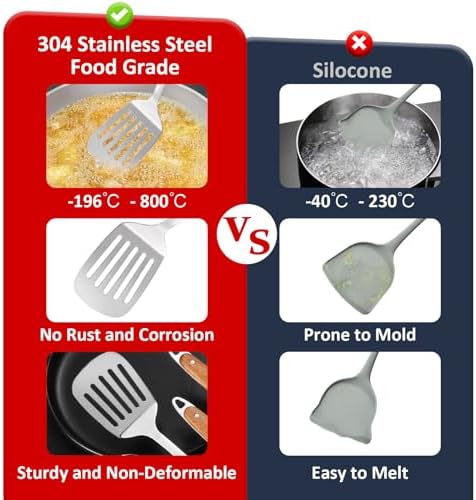 304 Stainless Steel Cooking Utensils Set, 9-Piece