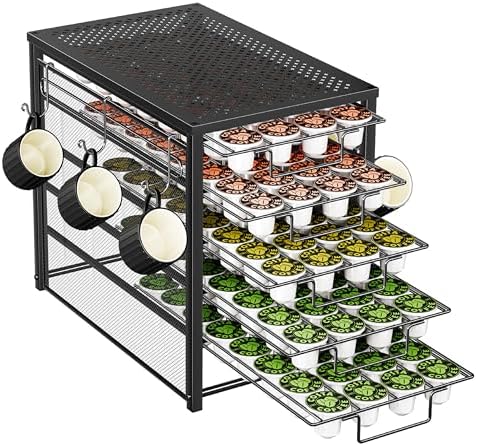 Simple Trending 5 Tier Coffee Pod Holder for K Cup, 160 Pod Pack