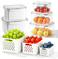 5 Pack Fruit Storage Containers for Fridge,Produce Container for