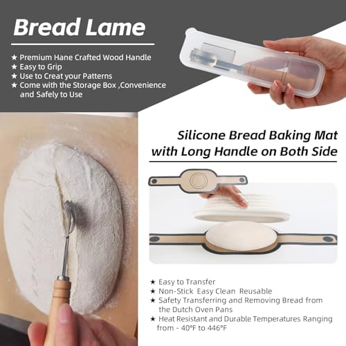 11" Oval Banneton Bread Proofing Basket Set – Sourdough Baking