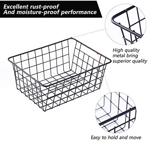 Wire Baskets for Organizing 4 Pack Pantry Baskets For Storage