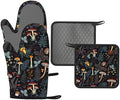 Mushroom Silicone Oven Mitt and Pot Holder Set, 4-Piece