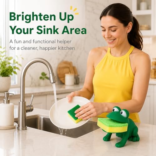 Dependable Industries inc. Essentials Frog Sponge Holder, Green