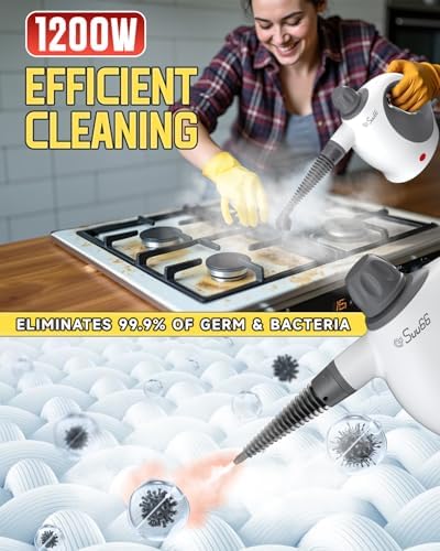 Suu66 Handheld Steam Cleaner, 500mL Tank, 19PCS Accessories