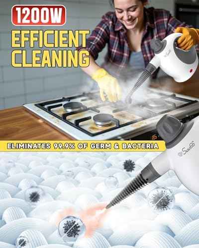 Suu66 Handheld Steam Cleaner, 500mL Tank, 19PCS Accessories