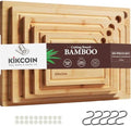 Bamboo cutting board set. A categorized cutting board set.
