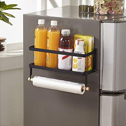 Jolitac Magnetic Fridge Spice Rack, Black-Small