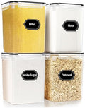 HKJ Chef 4-Pack Airtight Food Storage Containers, 5.2L / 176oz