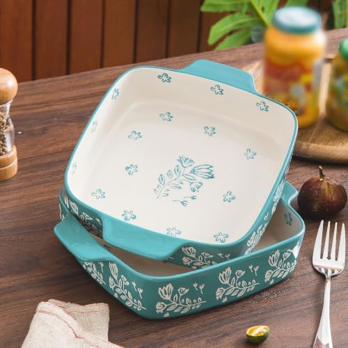 Wisenvoy Baking Dish Ceramic Brownie Pan 9x9 Baking Pan Casserole Dish