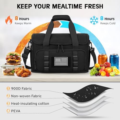 ZOMFELT Lunch Box for Men, 19L Insulated Lunch Bag with Separate