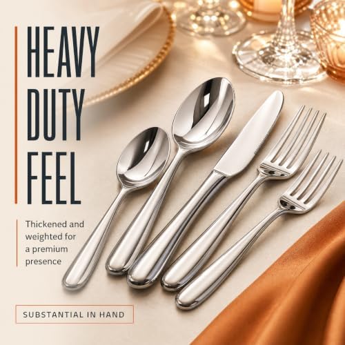 Silverware Set for 4, Heavy Duty Stainless Steel Silverware Set,20
