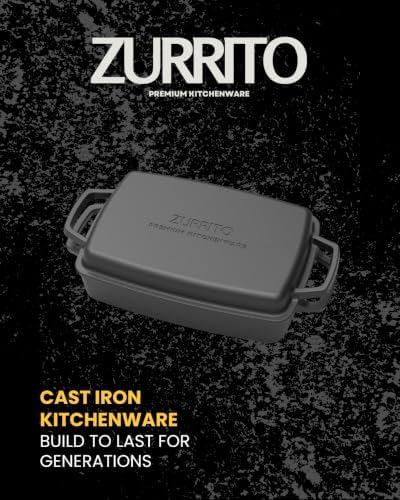 Cast Iron Dutch Oven Pan with Lid, 9x13 Baking Dish