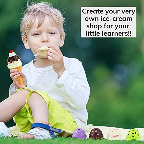 Kids Ice Cream Toy Set - Pretend Play Sweet Treats Ice Cream Parlour