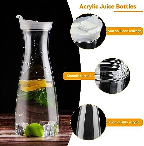 Water Carafe, Clear Acrylic Water Drink Pitcher Milk Beverage
