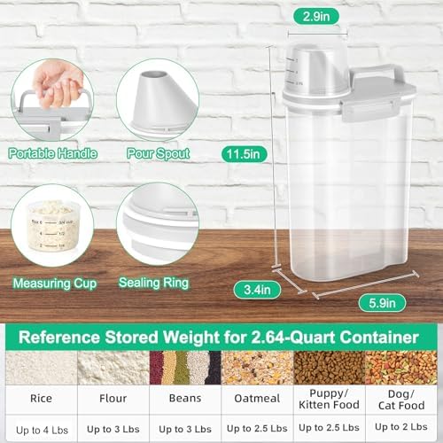 TBMax Rice Storage container 4 Lbs, Small Rice Dispenser with