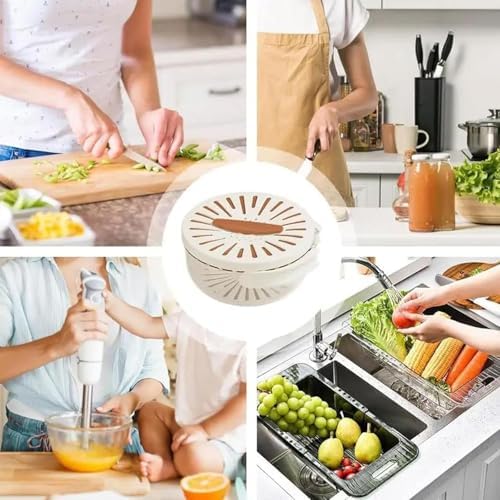 2 In 1 Drainer, Drain Basket Storage Box, Drain Fruit Strainer, 2 In 1