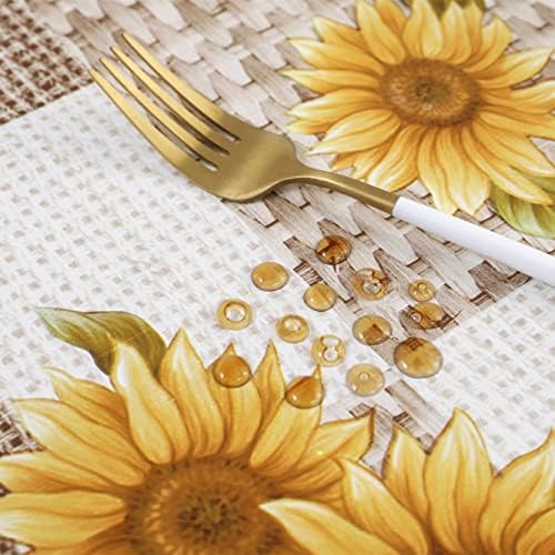 Pioggia Vinyl Tablecloth with Flannel Backed Waterproof Oil-Proof PVC