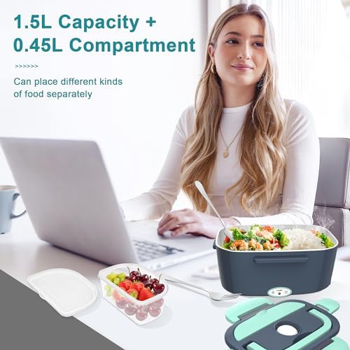 Electric Heated Lunch Boxes Adults: 80W Electric Lunch Box Food Heated
