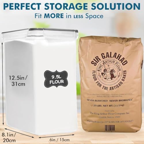 Shazo 2 PC 9.5L Extra Large Food Storage Containers